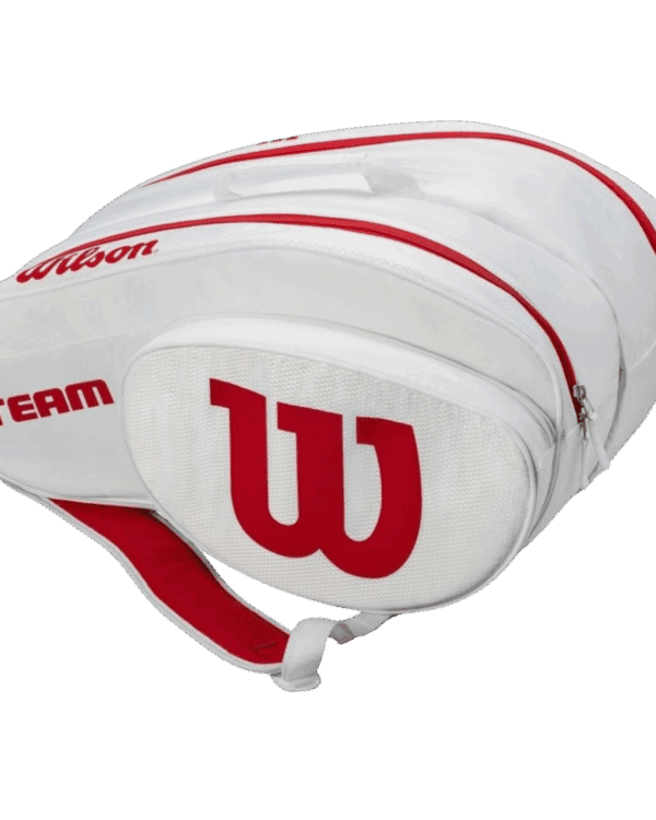 Bolso Paletero Pádel Bag Wilson Blanco y Rojo