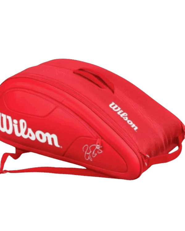 Bolso Raquetero Tenis Wilson Roger Federer Color Rojo