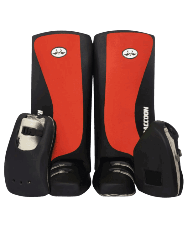 Equipos de Arqueros Hockey Césped Set Raccoon Tornado Plus (Kickers, Legguards y Guantes)