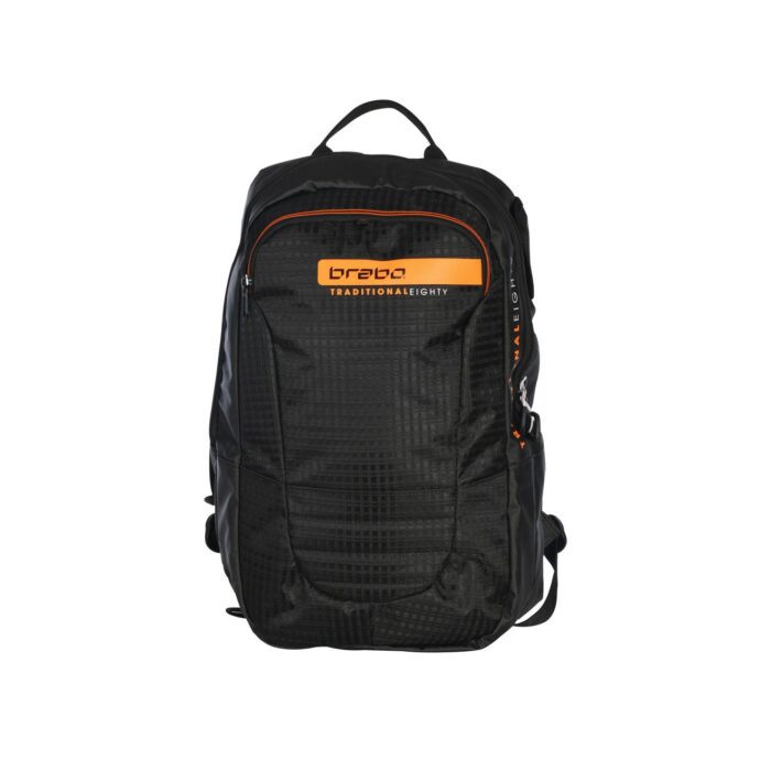 Mochila Hockey Césped Brabo Traditional Black Orange