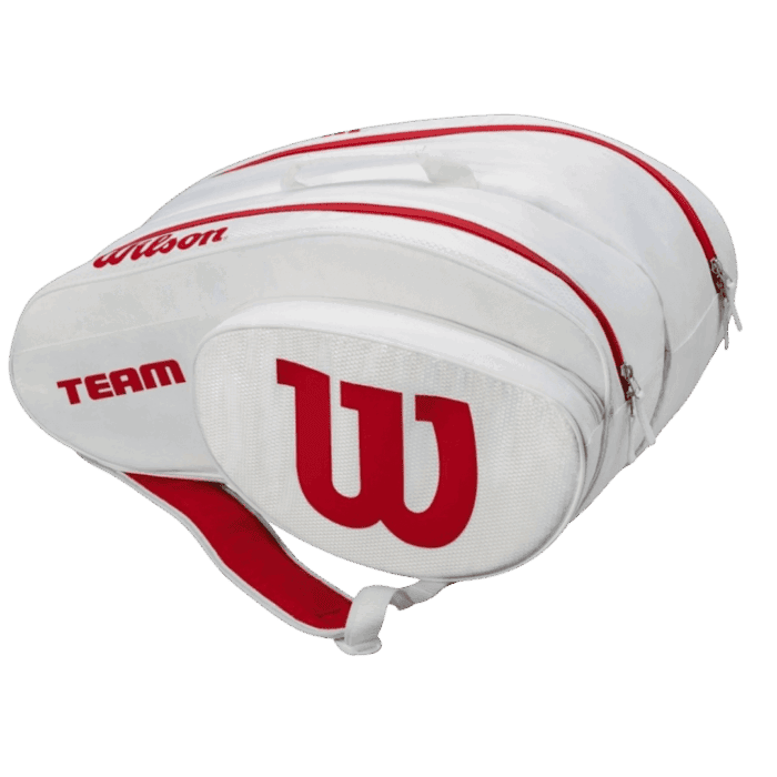 Bolso Paletero Pádel Bag Wilson Blanco y Rojo