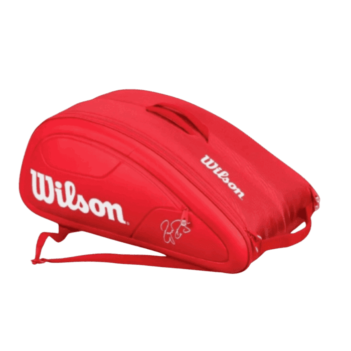 Bolso Raquetero Tenis Wilson Roger Federer Color Rojo