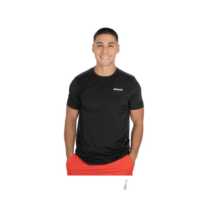 Remera Tenis Pádel Hombre Babolar Viper II Black