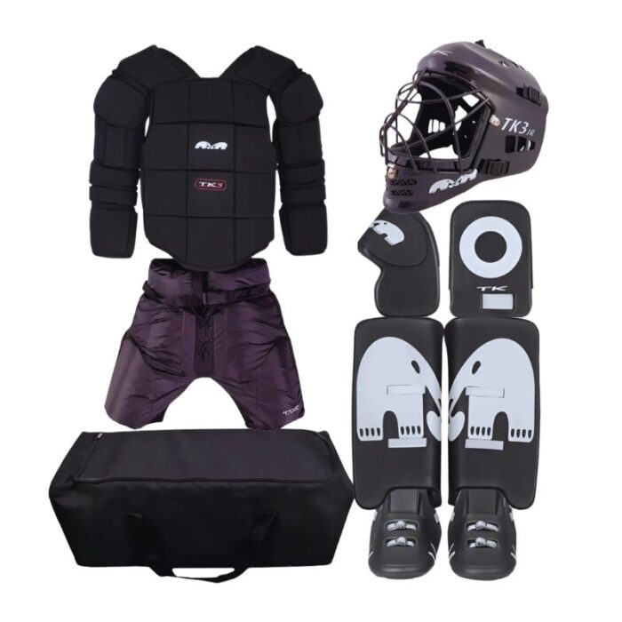 Set de Arqueros Hockey Césped TK 4.5 ( Kickers, Legguards, Bermuda, Guantes, Casco y Bolso)